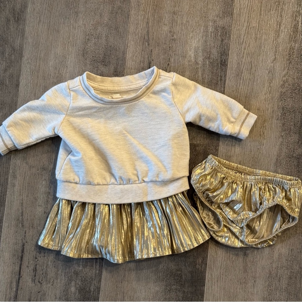 Gymboree, 0-3 month, jersey dress and diaper cover
